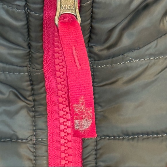 The North Face Girls Dark Gray/hot Pink Reversible Mossbud Jacket Size M 10-12 - Picture 3 of 13